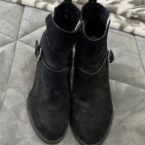 Ivanka Trump  black suede booties.  Worn only a couple of times.  Size 8